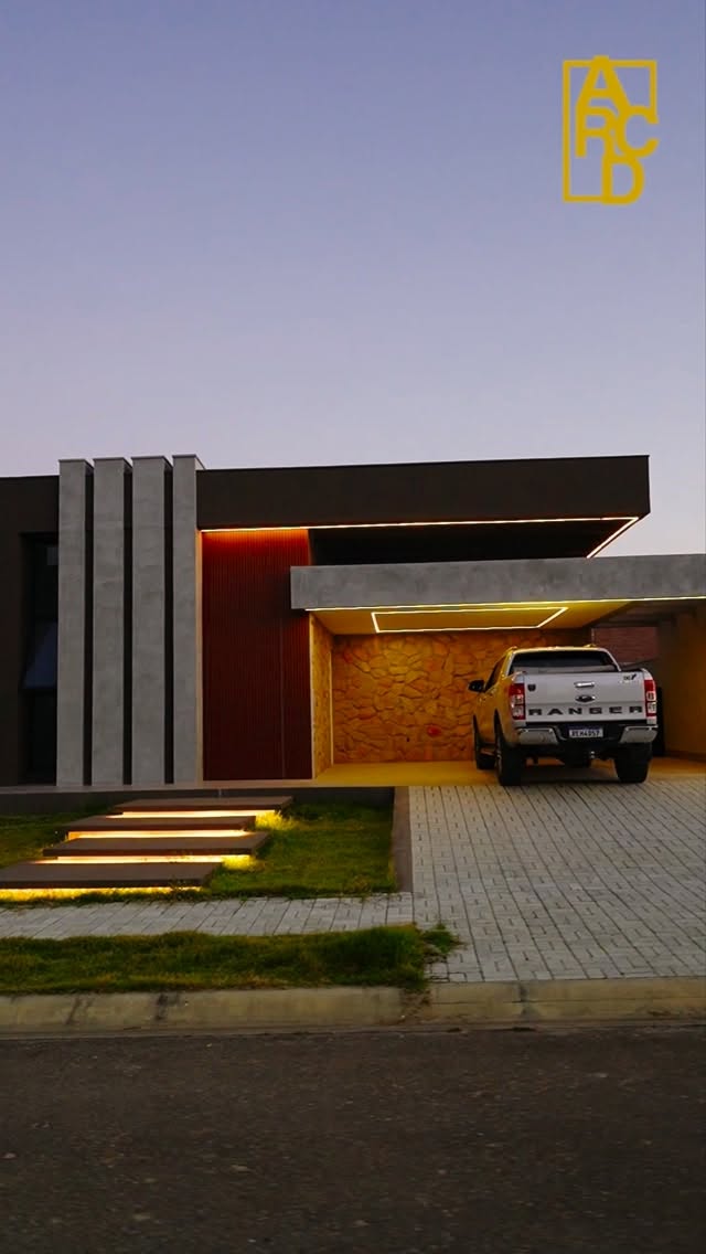 Fachada da Casa Supreme, no Terras Alpha Caruaru